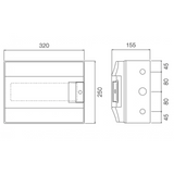 ABB Mistral 12 Module Din Rail Meter Enclosure Diagram
