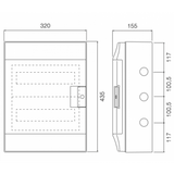ABB Mistral 24 Module Din Rail Meter Enclosure Diagram