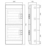 ABB Mistral 48 Module Din Rail Meter Enclosure Diagram