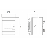 ABB Mistral 4 Module Din Rail Meter Enclosure Diagram