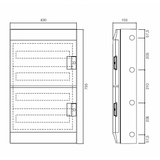 ABB Mistral 72 Module Din Rail Meter Enclosure Diagram