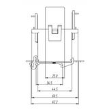 MSC3 Miniature Split Core Current Transformer Dimensions