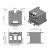 QC3N1-25 Three Phase Current Transformer Dimensions