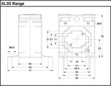XL3D Single phase CT Dimensions