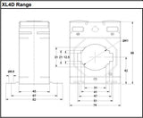 XL4D Single Phase CT Dimensions