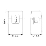 T24 Miniature Split Core Current Transformer Dimensions