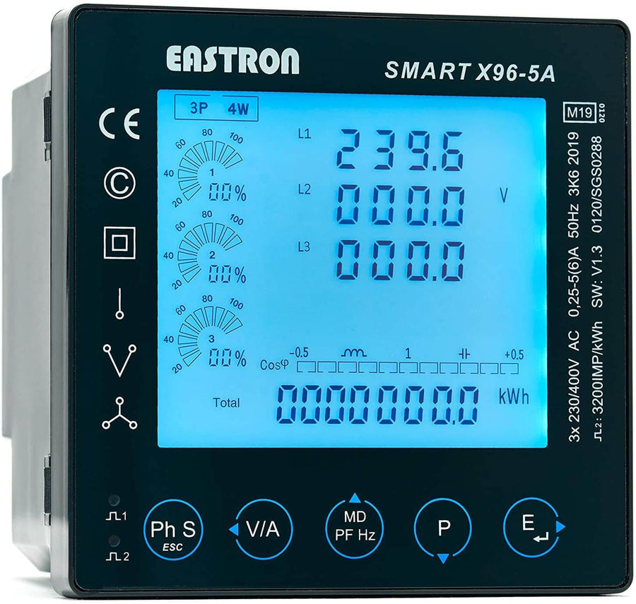 Bundle: SMART-X96-1-MID & 1 x ESCT-RJ335-(insert ratio)/0.1A 3ph CT