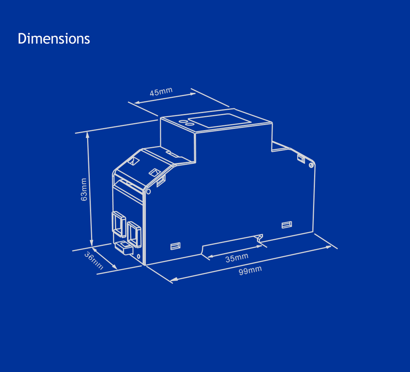 SDM230-LoRaWAN-MID Dimensions