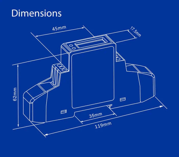SDM120D-MID Dimensions