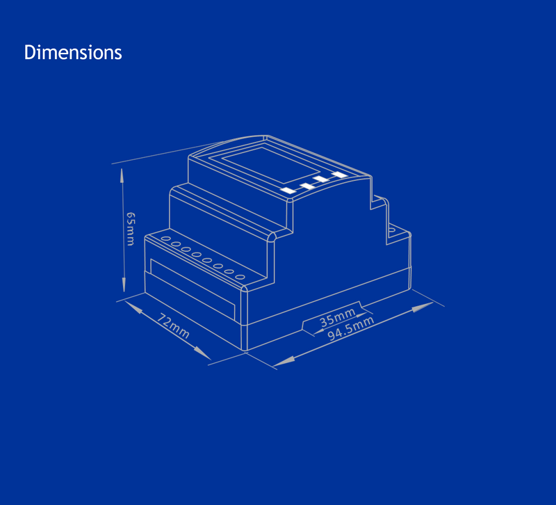 SDM630MCT-Mbus-MID Dimensions