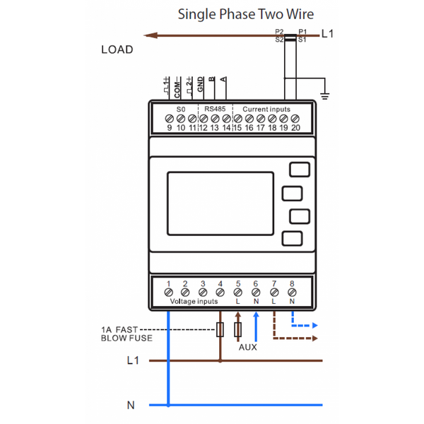 SDM630MCTE-MID Wiring