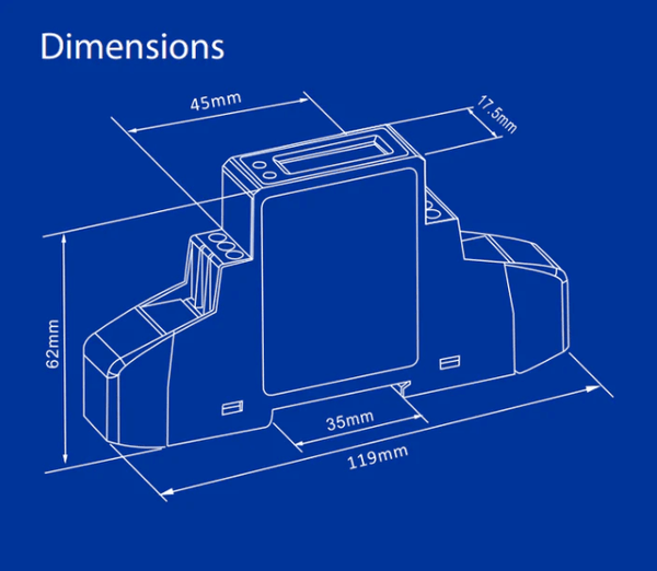 SDM120 dimension diagram 