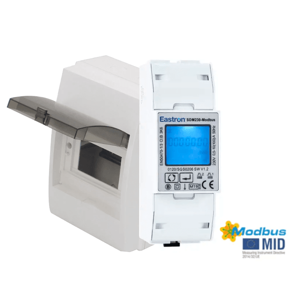 SDM230 with modbus and mid approval  and enclosure 