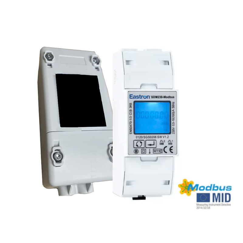 Bundle: SDM230-MOD-MID & 2 WAY DIN RAIL ENCLOSURE