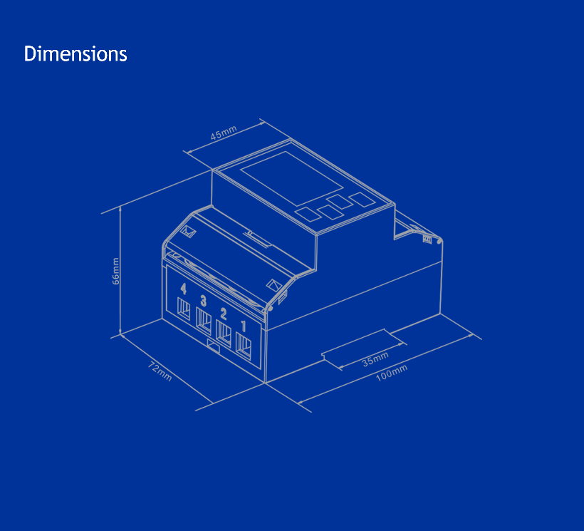SDM630 dimension diagram 