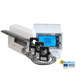 SDM630mcte with modbus and mid approval with three split core current transformers and enclosure