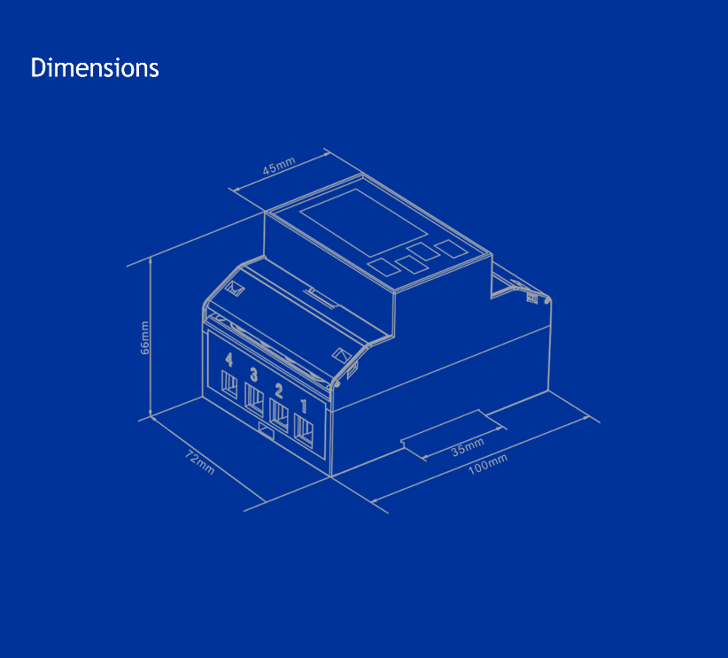 Bundle: SDM72D-M-MID V2 & DIN RAIL ENCLOSURE