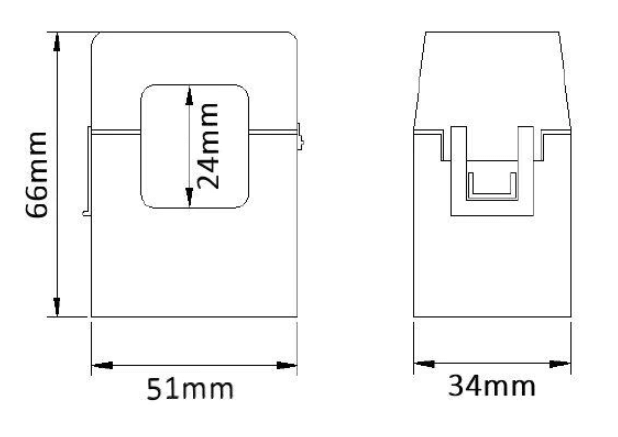 T24 Split Core Current Transformer Dimensions